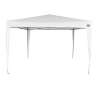 AKTIVE Gazebo pieghevole regolabile 300x300x240/250 cm bianco, Altezza regolabile in 3 posizioni, Robusta struttura in metallo, Tetto impermeabile, Montaggio rapido senza attrezzi (62187)