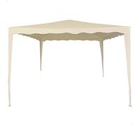 AKTIVE Gazebo smontabile 300x300x240 cm colore crema, Struttura in acciaio con tubo Ø24 mm, Tetto in poliestere impermeabile 90 g/m², Facile montaggio con picchetti inclusi (61023)