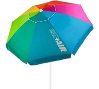 AKTIVE Grande ombrellone da spiaggia, Ø200 cm, antivento, protezione UV 50, mult