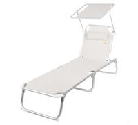 Aktive Lettino Prendisole Pieghevole 5 Posizioni Sunhade & Pillow