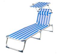 Aktive Lettino Prendisole Pieghevole 5 Posizioni Sunhade & Pillow