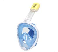 AKTIVE Maschera da Immersione PRO AQ, Regolabile, Senza Lattice, ipoallergenica, Anti-spruzzo, 2 Colori, Blu, Turchese, Consegna Casuale, Supporto per Fotocamera, Rete di Trasporto