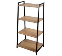 AKTIVE Max Home Scaffale a scala fissa 4 livelli, 43x30x90 cm, Legno e metallo, Peso massimo supportato 16 kg, Librerie, Scaffali portaoggetti, Mobili Soggiorno, Stile Industriale (18454)