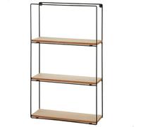AKTIVE Max Home Scaffale da parete, 30x10x50 cm, peso massimo supportato 6 kg, 3 ripiani, struttura in metallo, rettangolare, design moderno da appendere, decorazione soggiorno (18474)