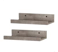 AKTIVE Max Home Set di 2 mensole da parete, 25 cm, peso massimo supportato 4 kg, effetto cemento, per quadri, decorazione, soggiorno, sala da pranzo, cucina, bagno (18487)