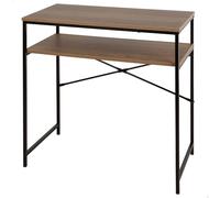 AKTIVE MAX Home Tavolo Scrivania Rettangolare, 77x40x75 cm, Peso massimo supportato 26 kg, Piano Legno, Struttura Acciaio Nero, Ufficio e Studio, Stile Industriale, Tavoli Computer, (18442)