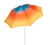 AKTIVE Ombrellone da spiaggia, 180 cm, 8 costole, motivo colorato, protezione UV50, asta in acciaio inclinabile e regolabile in altezza, leggero e rimovibile, custodia con tracolla inclusa (62428),