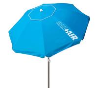 Ombrellone da spiaggia, Ø200 cm, colore blu, con filtro di protezione UV 50, palo Ø28-32 mm, inclusa borsa di trasporto, ombrellone pieghevole, Aktive Spiaggia