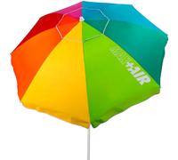 AKTIVE Ombrellone da spiaggia, 220 cm, grande, tetto ventilato, palo da 28-32 mm, protezione UV 50, design multicolore, con borsa portaoggetti (62222)