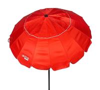 AKTIVE Ombrellone da spiaggia antivento con protezione UV50, ombrellone da spiaggia con altezza regolabile e palo inclinabile, ultra resistente al vento, include borsa per un facile trasporto