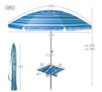 Aktive Ombrellone Da Spiaggia Inclinable Mast