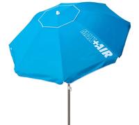 Aktive 62216 - Ombrellone da spiaggia antivento | Misure ombrellone frangivento Ø220 cm, albero Ø28-32 mm | Colore blu, con protezione UV 50 | Ombrellone da spiaggia antivento