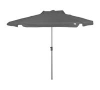 AKTIVE Ombrellone grande esagonale da giardino, 220 cm, colore antracite, protezione UV50, manico in acciaio, tubo Ø28/32 mm, camino, inclinabile e regolabile in altezza, tessuto poliestere (62339)