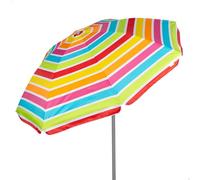 AKTIVE Ombrellone grande, 200 cm, Multicolore, Protezione UV50, Inclinabile e regolabile in altezza, Palo in acciaio, Tessuto Oxford, 8 pali, Ombrelloni grandi, Custodia con manico (62362)