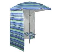 AKTIVE Ombrellone Seawind, 210 cm, Pannello laterale staccabile, Palo in acciaio, Inclinazione e altezza regolabile, Tessuto in poliestere Oxford, Protezione UV50