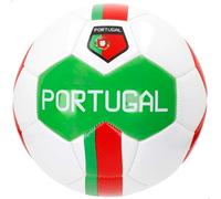AKTIVE Pallone da calcio del Portogallo, taglia 5, materiale PVC da 2,7 mm, 410 g, design ufficiale, colori verde, bianco e rosso, cuciture rinforzate, ideale per allenamenti e partite (54317)