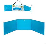 AKTIVE Paravento da spiaggia pieghevole 200x75/85 cm, Tessuto impermeabile, Protezione UV30, Include aste metalliche e borsa per il trasporto, Facile da montare, Ideale per campeggio