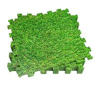 AKTIVE Protezione per pavimento in erba, pavimento in gomma EVA, 8 pezzi, pezzo 50x50 cm, pavimento per piscina, pavimento per piscina rimovibile, puzzle per piscina, protezione per pavimento