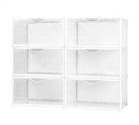 Max Home Scatola Da Scarpe Impilabile Max Home Bianco 6 Unità Polipropilene Abs