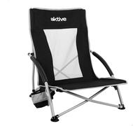 Aktive 56x51x67 Cm Low Aluminum Folding Chair Nero