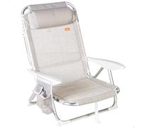 Aktive Beach Aluminum Multi Position Folding Chair Beige