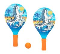 Aktive Set Di Racchettoni Da Spiaggia 62302 Shark 19.5x0.8x38 Cm