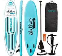 AKTIVE Tavola Paddle Surf gonfiabile Iniziazione All-Round, leggera, superficie antiscivolo, misure 320 x 81 x 15 cm, include gonfiatore, canottaggio, 3 alette e kit di riparazione (62043)