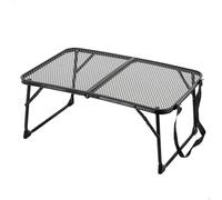 AKTIVE Tavolo basso pieghevole leggero, 60 x 40 x 25 cm, fermaporta ribaltabile, resistente alle alte temperature, supporta 20 kg, maniglia di trasporto, chiusura di sicurezza, campeggio (63084)