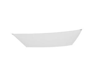 AKTIVE Tenda a vela rettangolare bianca 400x300 cm per giardino o terrazza esterna, Poliestere 160 g/m², Protezione solare con corde di fissaggio incluse, Facile da installare e resistente (53912)