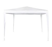AKTIVE Tenda bianca 3x3 m smontabile per giardino, terrazza o spiaggia, gazebo da esterno, struttura in acciaio, tetto in polietilene, resistente, impermeabile 90 g/m²