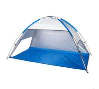 AKTIVE Tenda da spiaggia, 220x120x115 cm, 2 persone, Protezione UV50, Rivestimento interno argento, Picchetti inclusi, Borsa di trasporto, Tenda impermeabile