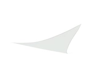 AKTIVE Vela ombreggiante triangolare 500x500x500 cm bianca per giardino o terrazza esterna, Poliestere 160 g/m², Protezione solare con occhielli metallici e corde per il fissaggio (53908)