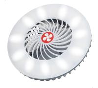 AKTIVE Ventilatore a LED ricaricabile con caricabatterie USB, portatile e multifunzione, 54 luci LED, 3 velocità di ventilazione e batteria a lunga durata, ideale per campeggio e casa (63078)