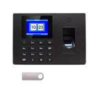 Aktivstar Controllo orario dei dipendenti, scheda con schermo LCD, chiavetta USB da 8 GB, macchina di assistenza biometrica con capacità di 1000 impronte