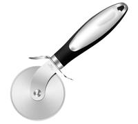 AKTOUR Affettatrice per pizza in acciaio con manico antiscivolo e foro per appenderla, facile da pulire (taglia unica)