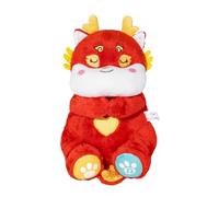 AKTOUR Animali di Peluche Pasquali per Ragazzi Macchina Sonora Portatile con luci Musicali e Movimento respiratorio per Neonati da 0+ Mesi Imitando Il Giocattolo del Cactus (Red, 33x18cm)