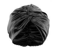 AKTOUR Asciugamano da spiaggia per bambini, cuffia per dormire, a doppio strato, turbante per donne e uomini, capelli ricci lisci, lunghi e grandi, unisex, organizer da bagno sopra il WC (nero, taglia