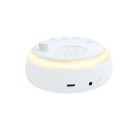 AKTOUR Big Drone Sound Machine portatile con 16 suoni rilassanti e lenitivi e luce notturna con funzione di memoria, spegnimento automatico, timer per pappagalli domestici 4 K (bianco, 10 x 4 cm)