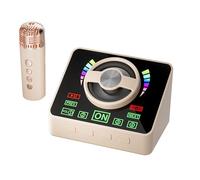 AKTOUR Chitarre per bambini per ragazzi di 4 anni con microfono wireless altoparlante a denti blu per casa festa in famiglia cantare attività all'aperto picnic Bulk 100 (WH2, taglia unica)