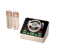 AKTOUR Chitarre per bambini per ragazzi di 4 anni con microfono wireless altoparlante a denti blu per casa festa in famiglia cantare attività all'aperto picnic Bulk 100 (WH1, taglia unica)