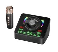 AKTOUR Chitarre per bambini per ragazzi di 4 anni con microfono wireless altoparlante a denti blu per casa festa in famiglia cantare attività all'aperto picnic Bulk 100 (BK2, taglia unica)