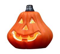 AKTOUR Decorazioni natalizie con alberi e scena di Halloween, divertente, zucca, Lant, ERN Illumin Ation scava fuori grande zucca astratta (arancione, 20 x 20 cm)
