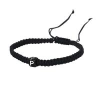 AKTOUR Gemma 10 Mm con cordino iniziale per donna, uomo, ragazzi, ragazze, ragazzi, corda intrecciata a mano, gioielli minimalisti, abbinamenti di coppia Materiale per Bracciali (P, One Size)