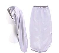 AKTOUR Grande asciugamano da bagno con fascia elastica, cuffia da notte per donne, trecce, teli da spiaggia (L, L)