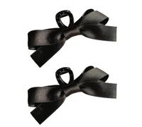 AKTOUR Instant Rose Chignon Grande Fermaglio per Capelli Nero Grande Fiocco Nero Fermaglio per Capelli Accessori per Le Donne Francese Morbido Nastro Fermagli con Fiocco Nodo Estetico Carino Sottile