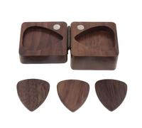 AKTOUR Lampadina A Batteria Senza Fili per plettri Bellissima confezione regalo per plettri in per plettri per chitarra (include 3* plettri per chitarra) Scrivania Da Letto Ruote (Brown, One Size)
