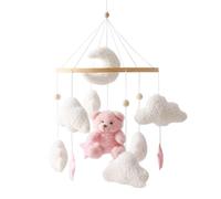 AKTOUR Luci solari a forma di cuore per esterni con orsacchiotto di peluche incoraggiando la coordinazione occhio-mano per la gioiosa cameretta del bambino con pupazzo di neve scacciapensieri (45 x 23