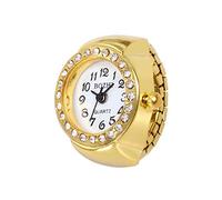 AKTOUR Mi Band 5 Orologio con quadrante creativo in acciaio con anello alla moda Orologio analogico al quarzo da donna Orologio Da Orologio (Gold, One Size)