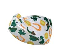 AKTOUR Mollette per capelli vintage, verde, morbida, sportiva, elasticizzata, con nodo largo, per il giorno di San Patrizio (A, 24 x 10 x 2 cm)