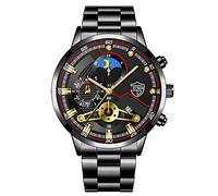AKTOUR Orologi Da Lavoro per L'edilizia Da al quarzo analogico in acciaio inossidabile casual Orologio da polso da uomo Orologio casual con data di lavoro Donne S (C, One Size)
